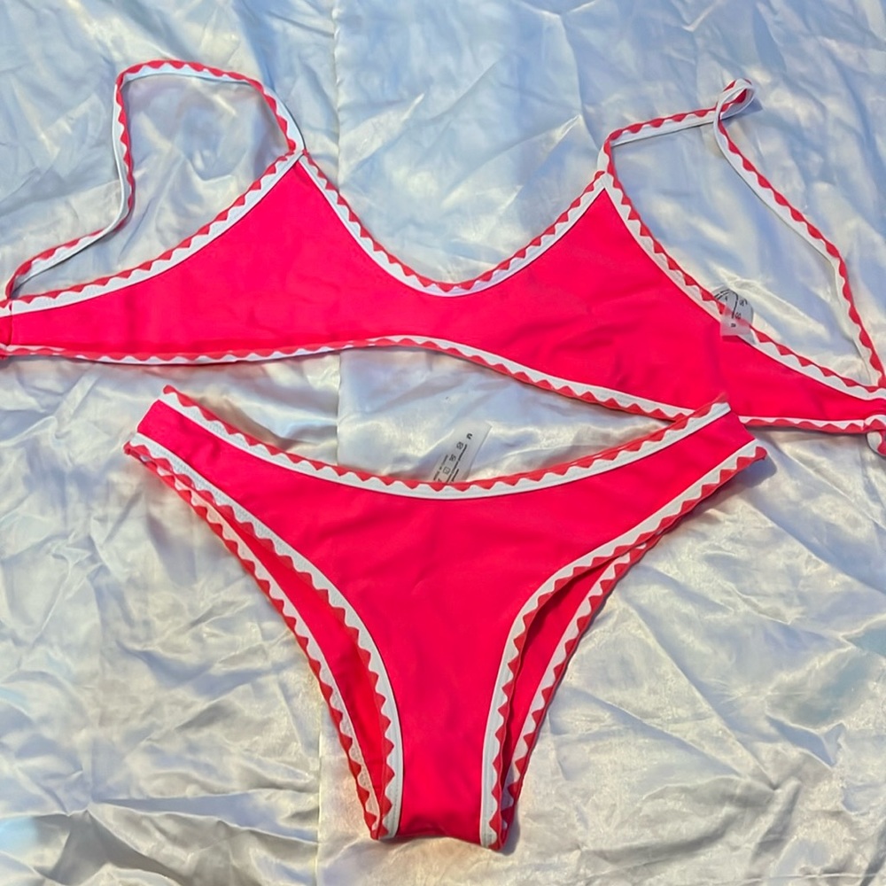 Pink Tie Back Bikini Size M